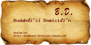 Budaházi Domicián névjegykártya